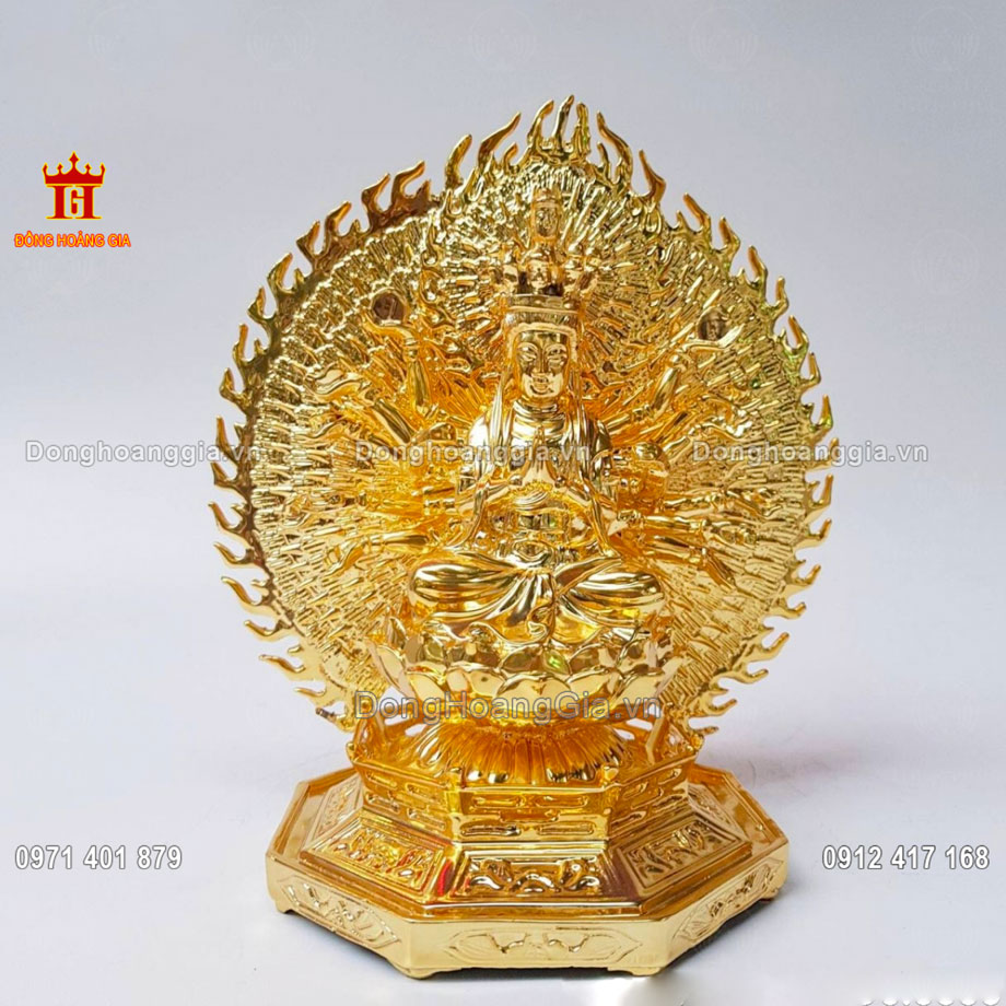 Tượng Phật Thiên Thủ Thiên Nhãn mạ vàng là dòng sản phẩm tượng đồng cao cấp